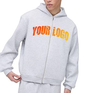 Sudadera con capucha transpirable pesada 450GSM de gran tamaño personalizada para hombres 100% algodón Puff impreso Logo para invierno - Product Image 1