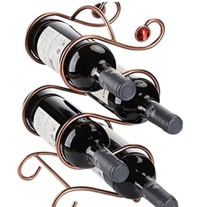 Porte-bouteilles à vin en métal pour salon, élégant porte-vin rouge pour empiler les bouteilles, pour l'affichage et la décoration, porte-champagne - Product Image 6