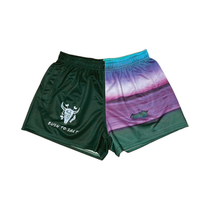 Shorts de rugby personnalisés pour hommes, en polyester et spandex, à sublimation pleine couleur, à séchage rapide, pour le sport et la course à pied - Product Image 4