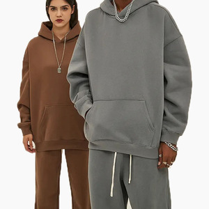 Conjunto de sudadera con capucha y pantalones de chándal para hombre con logotipo personalizado al por mayor de alta calidad Conjunto de sudadera con capucha y Jogger para mujer - Product Image 1