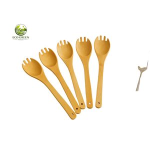 Cuillère en bambou jetable écologique moderne de 10 cm, petite taille, idéale pour les fêtes, pour la crème glacée et les poudres - Product Image 3