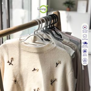 SB Tech Plastic Hangers White Non-Slip Space Saving Wardrobe Hooks Minimalist Design Injection Molded PP Material - Product Image 6