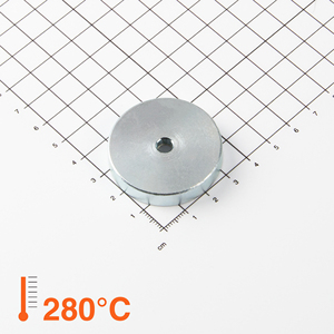 Gripper piatto in Samario-Cobalto Ø40x8mm con recessione conica - Product Image 1