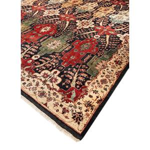 Tapis en laine noués à la main Aalam, motif floral et abstrait rouge et orange, pour la maison, 9x12 rectangulaire - pour salon, chambre à coucher, Pae-5508 - Product Image 2