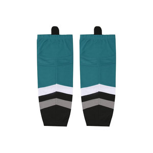 Chaussettes de hockey sur glace personnalisées avec nom de marque personnalisé, couleur d'équipe, respirantes, écologiques pour adultes (polyester/coton) - Product Image 5