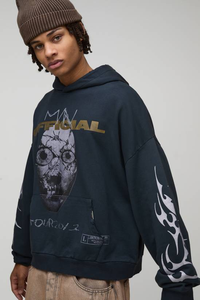 Sudaderas con Capucha de Forro Polar de Color Sólido Teñido Liso de Invierno para Hombre, 100% Algodón, con Logotipo Personalizado - Product Image 3