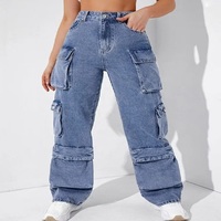 Jean évasé gris délavé très extensible et amincissant pour femme, effet push-up, vente chaude, excellente qualité, vente en gros en ligne, meilleur prix