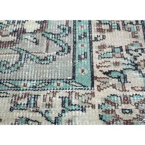 Alfombra de Lana Azul Vintage Anudada a Mano para el Hogar - Para Sala de Estar, Pasillo, Entrada, Dormitorio de Adolescentes, Diseño de Medallón Rectangular Abstracto - Product Image 3