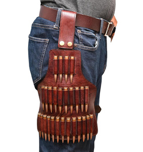 Cinturón de Caza de Cuero Vacuno, Porta Cartuchos de Pierna con 6x Aumentos para Caza - Product Image 1
