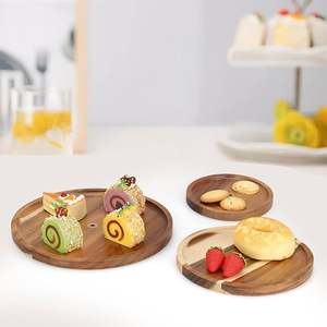 Juego de 2 piezas de soporte para pasteles de 2 niveles hecho de madera con soporte de metal, vajilla, uso para fiestas de cumpleaños, hogar, hoteles, restaurantes, uso - Product Image 3