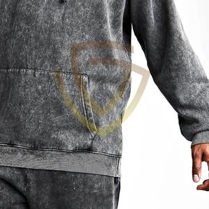 Ensemble de survêtement vintage respirant de haute qualité personnalisé - Unisexe XL, survêtement en molleton, délavé à l'acide, à capuche - Product Image 5