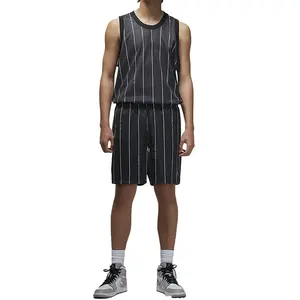 Camiseta de basquete americana com short, camisa preta lisa de melhor qualidade por atacado