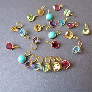 2025 925แท้จี้ชุบทองทรงสี่เหลี่ยม4x4มม. ขายส่งสำหรับผู้หญิงของขวัญงานปาร์ตี้ - Product Image 1