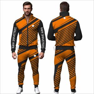 À la mode longue durée hommes survêtements tenue décontracté surdimensionné manches longues tissu Durable utilisé hommes survêtements - Product Image 4