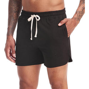 Shorts pour hommes en molleton chaud à taille élastique, coupe décontractée, 100% coton, uni, écologique, léger, confortable, durable, imperméable - Product Image 1