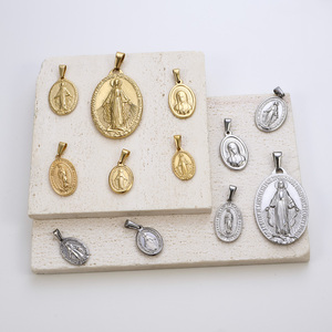 Colgantes religiosos católicos <span class=keywords><strong>de</strong></span> 18 quilates personalizados, colgantes <span class=keywords><strong>de</strong></span> <span class=keywords><strong>Virgen</strong></span> <span class=keywords><strong>de</strong></span> <span class=keywords><strong>Guadalupe</strong></span>, <span class=keywords><strong>Virgen</strong></span> María, para fabricación <span class=keywords><strong>de</strong></span> joyas DIY - Product Image 2