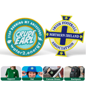 Parches Tejidos de Fútbol Personalizados con Bordado de Flores y Alfabeto, Lona Ecológica para Chaquetas y Mochilas, Servicio OEM para Coser - Product Image 4