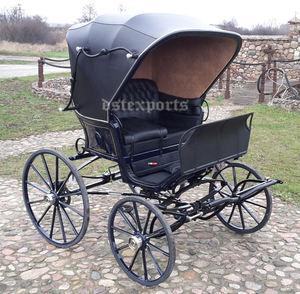 Chef-d 'œuvre Noir Barouche-Landau Calèche Style moderne Calèche tirée par des chevaux Angleterre Royal Black Horse Wagon/Carriage Europe - Product Image 5