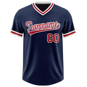 Chemise à manches courtes col en V maillot de Baseball vierge pour hommes décontracté uniforme de sport d'équipe actif vêtements de Baseball et de Softball - Product Image 3