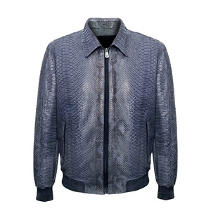 OEM ODM 2026 Genuine 100% Leather Cotton <b>Filling</b> Regular Length Cowhide Breathable Waterproof <b>Men</b> Leather <b>Jacket</b> - Product Image 1