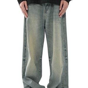 Venta en línea OEM último diseño pantalones vaqueros al por mayor estilo único hombres pantalones vaqueros desgaste al por mayor personalizado de alta calidad ligero - Product Image 1