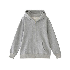 Fermeture éclair haute qualité coton goutte épaule grande taille Streetwear sweats à capuche vêtements solides à capuche avec thermique Logo personnalisé homme sweats à capuche - Product Image 5
