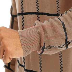 Chandails décontractés de couleur unie pour hommes, couche intérieure chaude, pull jacquard de haute qualité à la mode - Product Image 6