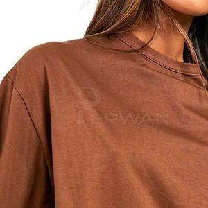 2025 nuevo diseño de gran tamaño para mujer, camisetas de gran tamaño con cuello redondo, camisetas de gran tamaño para mujer - Product Image 4