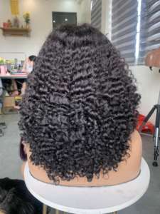Perruque de cheveux humains bruts non transformés Deep Wave Afro Kinky Curly Perruque de cheveux humains Prix de gros - Product Image 2