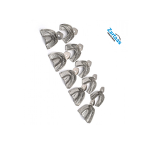 Ensemble de 10 plateaux d'empreinte dentaire pour implants dentaires de haute qualité, tailles XS, S, M, L, XL, supérieur et inférieur, en acier inoxydable
