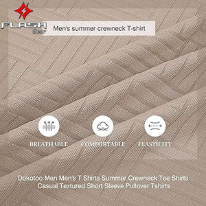เสื้อยืดขนาดใหญ่พิเศษของผู้ชายคุณภาพสูงผ้าฝ้ายแท้ลำลองแฟชั่นแขนสั้นผ้าทอออกแบบได้ตามต้องการ - Product Image 6