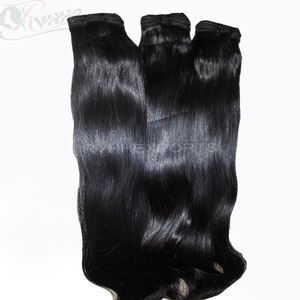 วิกผมคนแบบถักสองชั้นทำจากผมคนจากหนังกำพร้าอินเดีย - Product Image 1