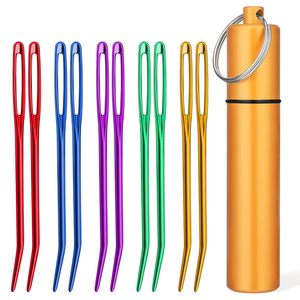 10 Agujas <span class=keywords><strong>de</strong></span> Tejer <span class=keywords><strong>de</strong></span> Ojo Grande, Accesorios <span class=keywords><strong>de</strong></span> Ganchillo, Agujas <span class=keywords><strong>de</strong></span> Aluminio para Tejer y Reparar Tapices - Product Image 1