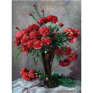 Claveles rojos acento cocina baño pared Mural mármol cerámica Backsplash azulejo - Product Image 1