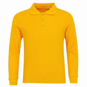 Polo de manga larga para hombre superventas Color amarillo al aire libre Polo de compresión de talla grande con tamaño personalizado - Product Image 3