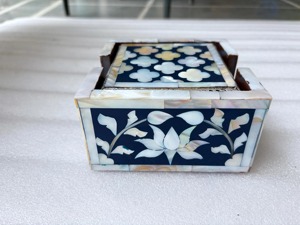 Mother of Pearl Luxury Inlay <b>Coaster</b> Set Mother of Pearl Natural Shine <b>Table</b> <b>Coaster</b> Mother of Pearl Handcrafted Decorative - Product Image 2