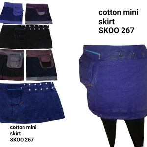 Minifalda Vaquera Vintage Estilo Boho Chic, Estampado Floral, Estilo Hippie, Cintura Natural, Sin Tejido, Estilo Gitano, Transpirable - Product Image 3