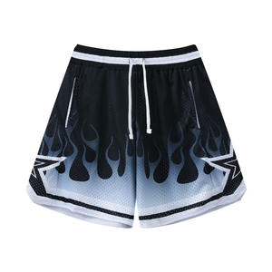Logo personnalisé Short de basket-ball pour hommes, dernière conception, tissu en toile imperméable respirant, taille moyenne, short en maille de couleur unie - Product Image 3