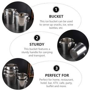 Wholesale Eco-Friendly Modern <b>Ice</b> <b>Bucket</b> Stainless Steel <b>Champagne</b> <b>Bucket</b> for Restaurant Chilling Wine Bar Tools & Accessories - Product Image 2