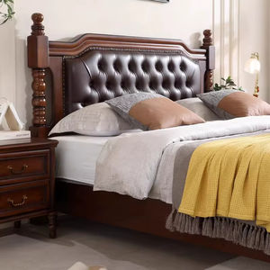 <span class=keywords><strong>Lit</strong></span> en cuir capitonné style crème français, <span class=keywords><strong>lit</strong></span> king size avec rangement, cadre de <span class=keywords><strong>lit</strong></span> en bois massif, <span class=keywords><strong>lit</strong></span> double 1,8 m, meubles pour adultes - Product Image 1