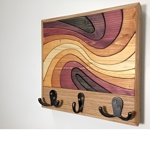 ศิลปะติดผนังทำด้วยมือทำจากไม้แกะสลักแบบมีกรอบของแขวนแผ่นไม้ผนังสำหรับห้องนั่งเล่นห้องนอนและตกแต่งห้องครัว - Product Image 5