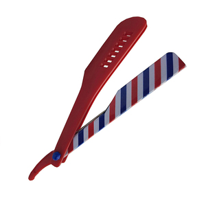 Durable Hair Salon Shaving Razors Best Quality Barber Single <b>Edge</b> Razors Red Plastic Handle Made Stainless Steel - Product Image 5