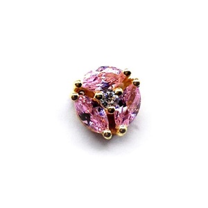 Designer 925 Sterling Silver Gold Plated Pink Tourmaline Gemstone Affordable Vintage Style <b>Studs</b> Earrings - Product Image 4