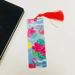 Gratis sampel grosir penuh warna desain buku tanda kualitas tinggi logo kustom lucu bookmark amin