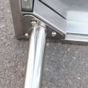 201/304 स्टेनलेस स्टील तीन स्तरीय वर्कबेंच बैक पैनल पैर 800x600x600xh80 0/850/900 + 100 मिमी खाद्य वाणिज्यिक इस्पात निर्माण - Product Image 4