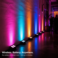 Projecteur LED 80W RGBWA+UV sur batterie IP65 5000mAh 15H sans fil DMX512 2.4G WiFi Écran tactile Haute CRI 90 pour Mariages et Événements Scéniques