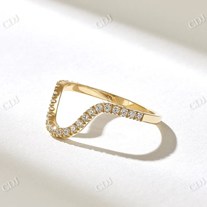 Bague de mariage élégante et brillante en or jaune 18 carats avec diamant de laboratoire VVS certifié IGI, cadeau d'anniversaire pour femme, bijoux vintage - Product Image 3