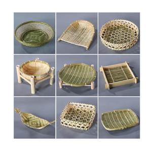 Panier de décorticage en bambou écologique, respectueux de l'environnement, disponible en plusieurs tailles et designs - Product Image 1