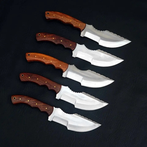 Couteau de suivi en acier D2 fait à la main sur mesure manche en bois gaine en cuir pour cadeaux d'anniversaire camping en plein air OEM - Product Image 3