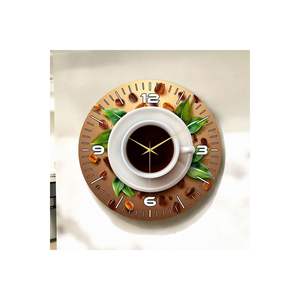 นาฬิกาแขวนผนังไม้ทรงกลมขนาด 50x50 ซม. แบบเงียบ ลายพิมพ์คลาสสิกพร้อมลายเมล็ดถั่ว ทนทาน ผลิตจากวัสดุ TR พร้อมหมายเลขเป็นของขวัญ - Product Image 2